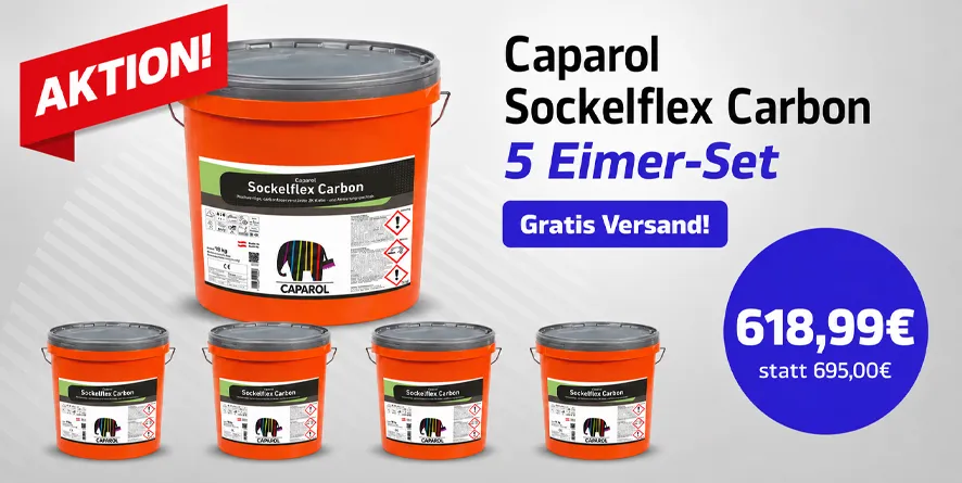 Aktion 5 x 18 kg  Caparol Sockelflex Carbon