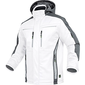 Leibwächter Premium Winter-Softshelljacke weiß