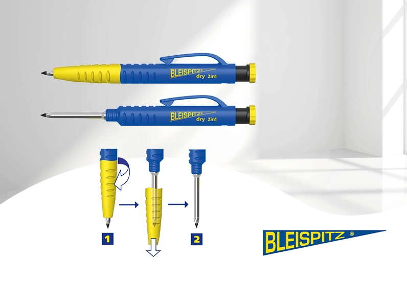 Bleispitz dry 2in1 Tiefloch-Marker & Druckbleistift