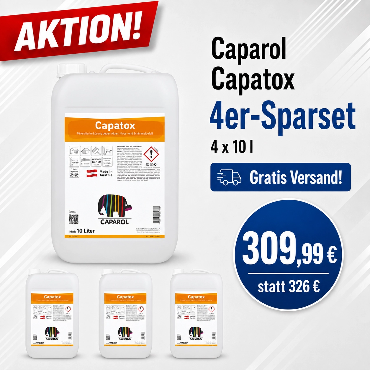 Aktion 4 x 10 l Caparol Capatox