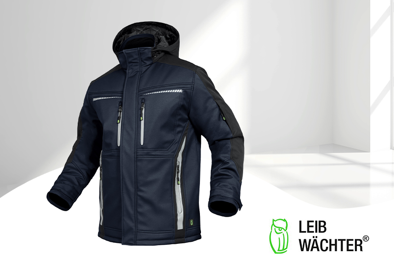 Leibwächter Premium Winter-Softshelljacke marine ▻ WERKMIT®