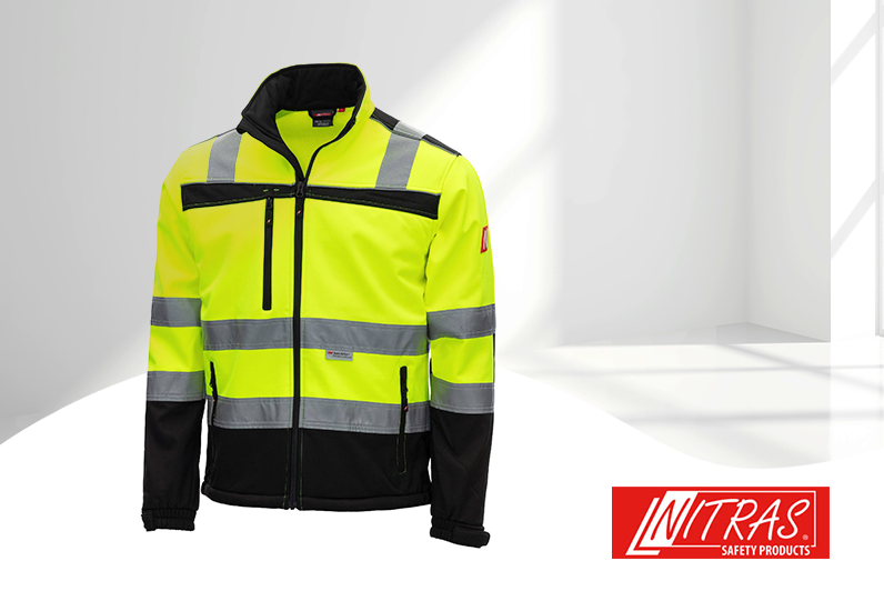 NITRAS Warnschutz - Softshelljacke neongelb