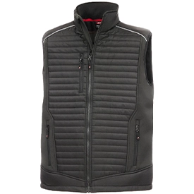 NITRAS gesteppte Softshell-Weste schwarz