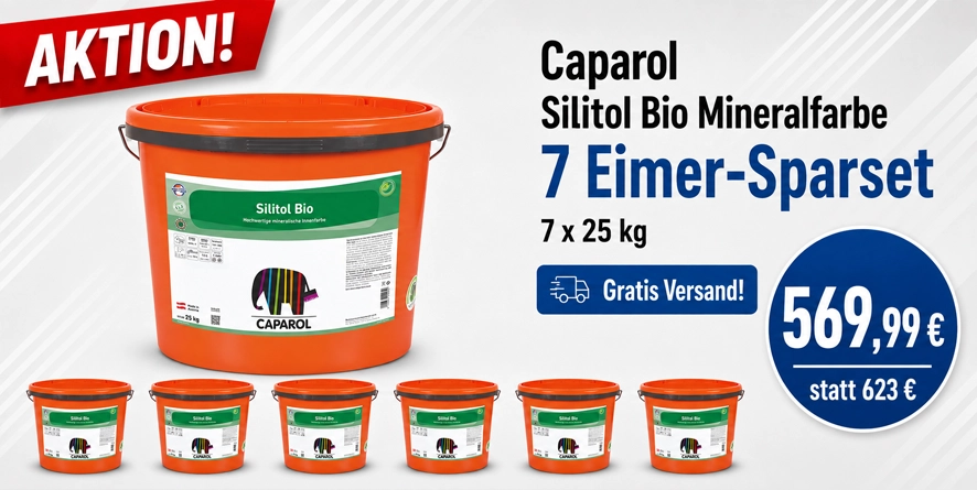 Aktion 7 x 25 kg Caparol Silitol Bio 25 kg weiß