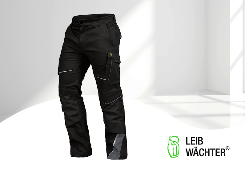 Leibwächter Arbeitshose - Bundhose Flexline schwarz/grau Leibwächter Arbeitshose - Bundhose Flexline schwarz/grau