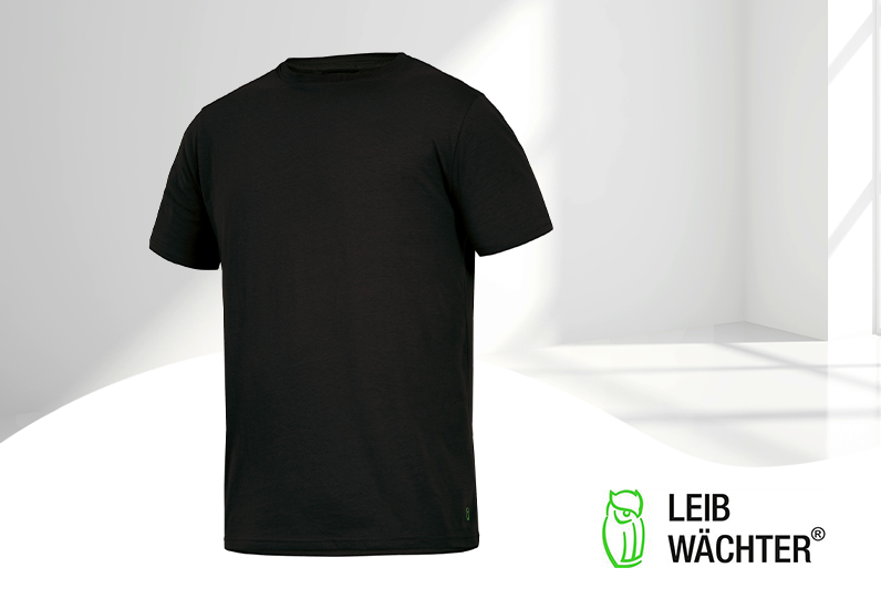 Leibwächter Rundhals-T-Shirt schwarz