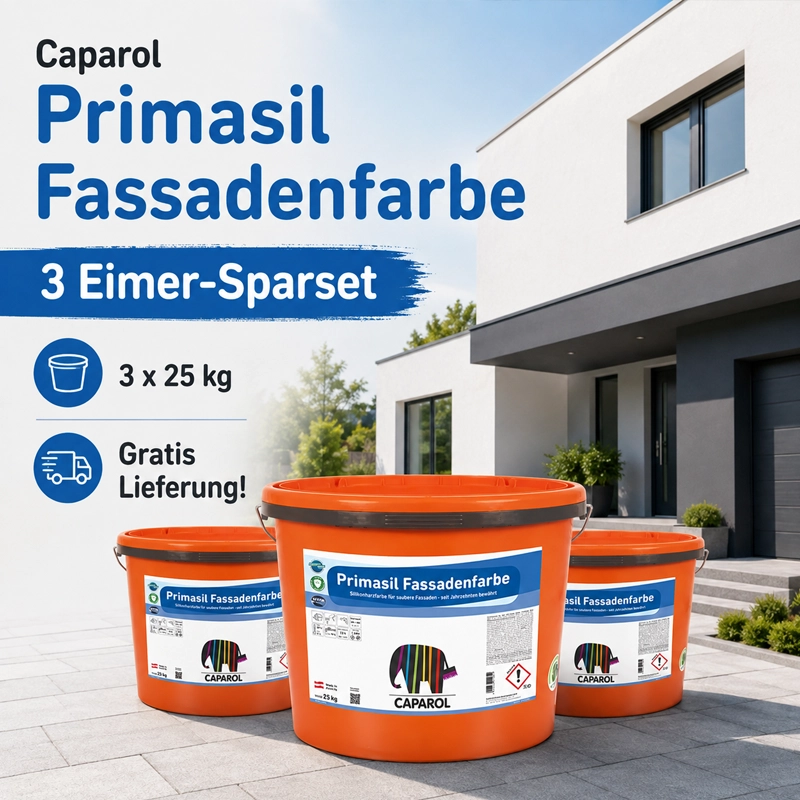 Aktion 3 x 25 kg Caparol Synthesa Primasil Fassadenfarbe weiß