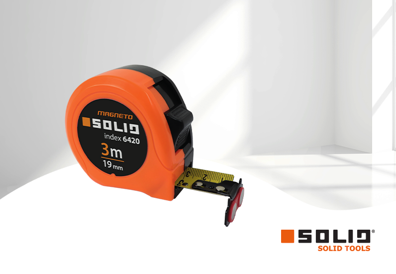 SOLID Rollmaßband - Rollmeter Magnet
