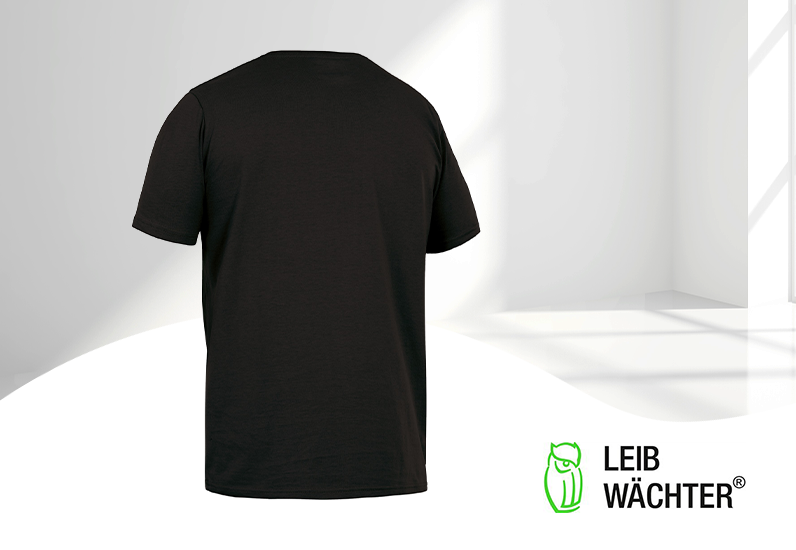 Leibwächter Rundhals-T-Shirt schwarz