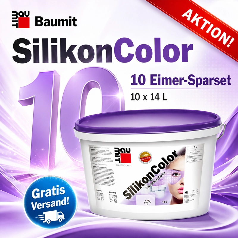 Aktion 10 x 14 L Baumit SilikonColor weiß