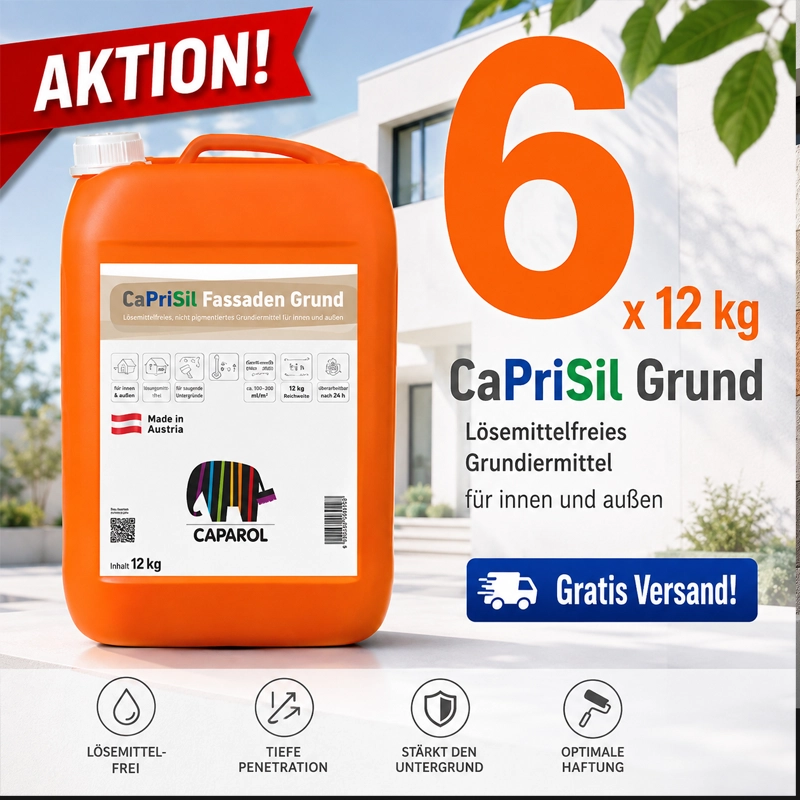 Aktion 6 x 12 kg Caparol CaPriSil Fassaden Grund 12 kg