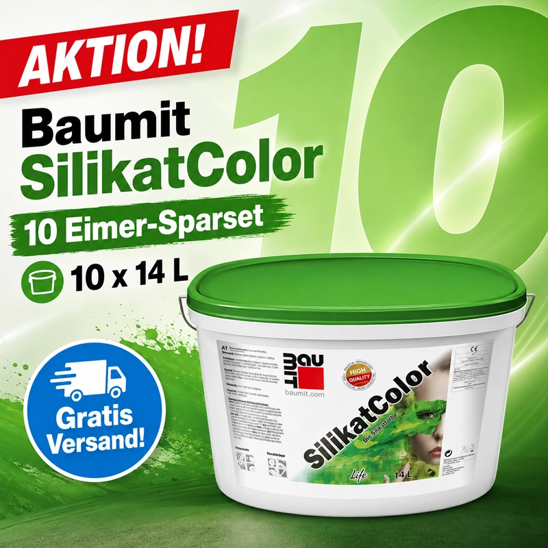 Aktion 10 x 14 L Baumit SilikatColor weiß